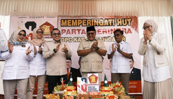 HUT ke-18 Partai Gerindra, Bupati Eka Putra Sebut Simbol Kedewasaan dan Tanggung Jawab Politik