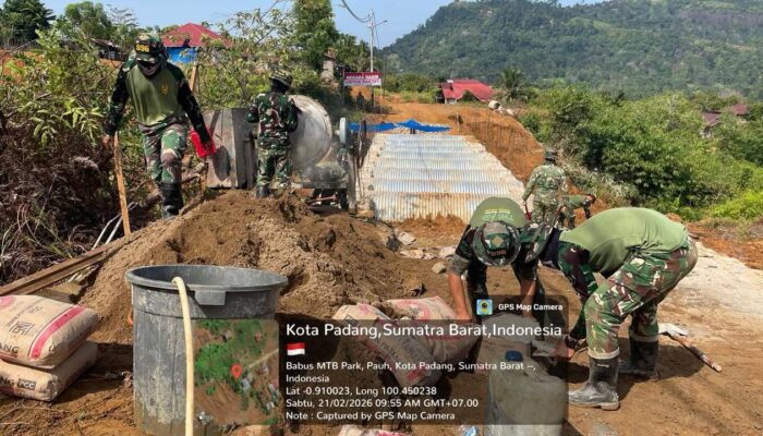 Ditargetkan Tuntas 13 Maret, Pembangunan 2 Jembatan Armco di Lambung Bukik Dikebut 