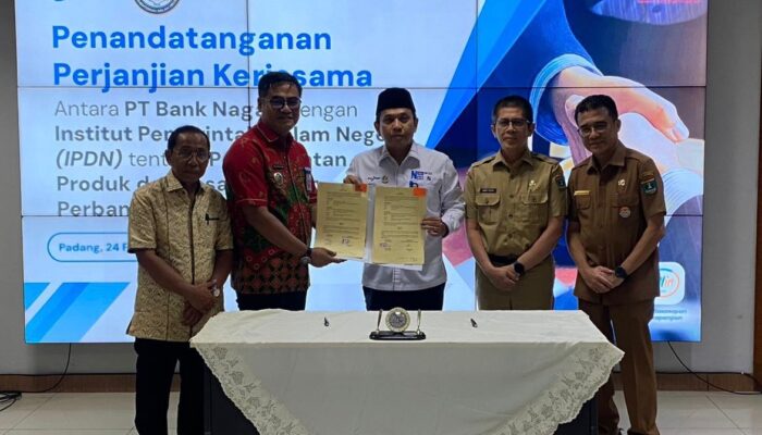 Bangun Kemitraan Strategis, Edukasi Keuangan Praja: Bank Nagari-IPDN Kampus Sumbar Lakukan PKS