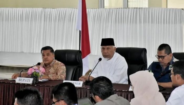 Pimpin Rakor Bersama Pemkab Agam, Gubernur Sinkronkan Program dan Percepat Pemulihan Pascabencana