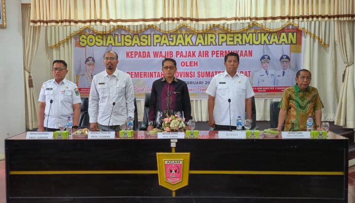 Pemprov Sumbar Bidik Wajib Pajak Pengguna Air Permukaan di Agam